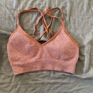 Orange cross back bralette from aerie.